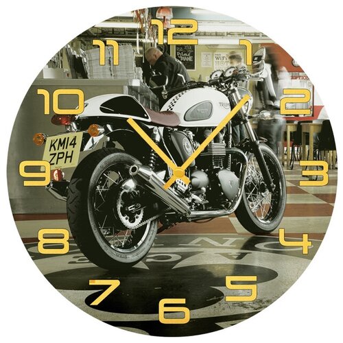 фото Svs настенные часы svs 3001839 мотоцикл в баре