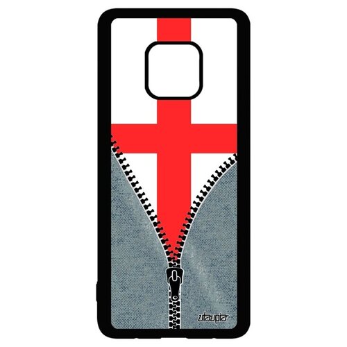фото Стильный чехол на // huawei mate 20 pro // "флаг англии на молнии" патриот дизайн, utaupia, серый