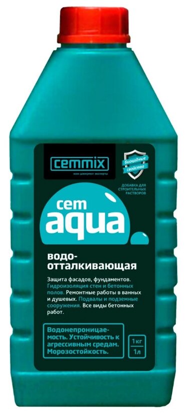 Добавка для строительных растворов CEMMIX Cemaqua водоотталкивающая 1 л