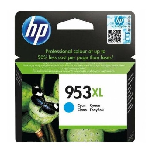 Картридж HP 953XL F6U16AE голубой оригинальный струйный картридж f6u16ae 953xl cyan для принтера hp officejet pro 8210 8218 8710