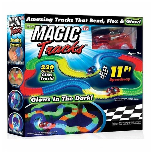 Конструктор гибкая гоночная трасса Magic Tracks 220 игрушка для детей magic track гоночная трасса 220 деталей 1 машинка