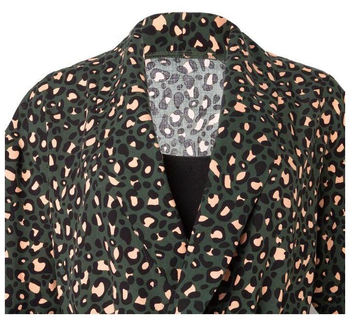 Комплект женский (халат и комбинация) KAFTAN, 44-46, цвет зелёный-чёрный - фотография № 9