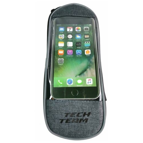 фото Сумка велосипедная на раму с карманом для смартфона 26*10,5*10,5 см techteam