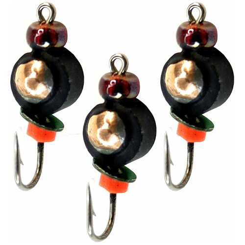 Мормышки зимние Таблетка с медной короной 4мм 05 гр 3 шт 501₽