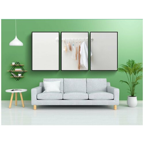 фото Набор модулных постеров для интерьера "прачечная, прищепка, веревках" 60x90 см. в тубусе, без рамки lotsprints