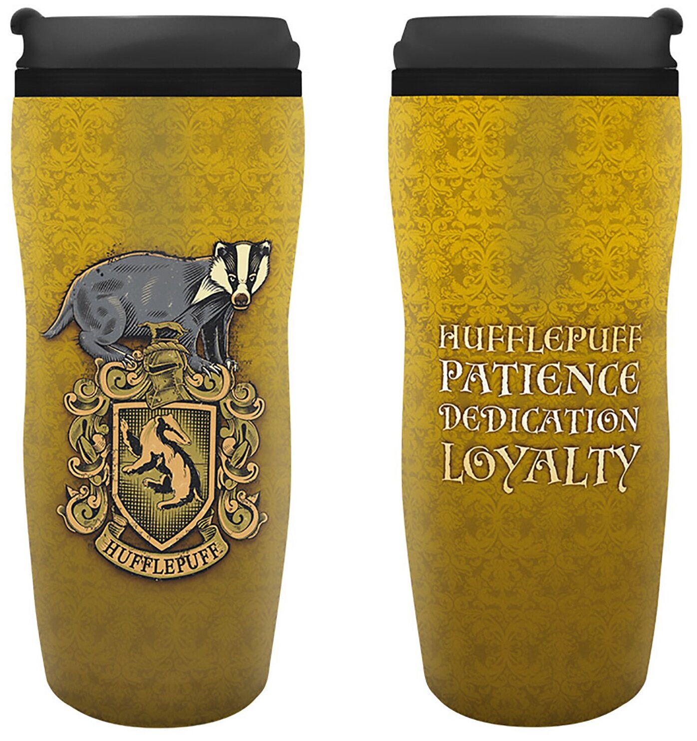 Кружка-термос Harry Potter Hufflepuff Travel mug 355 ml ABYTUM024 - фотография № 1