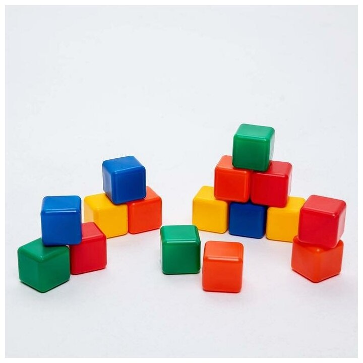 Соломон Набор цветных кубиков, 16 штук, 4 × 4 см