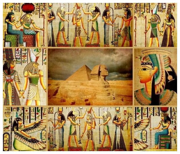 Постер на холсте Фрески Древнего Египта (Murals of ancient Egypt) №1 35см. x 30см.