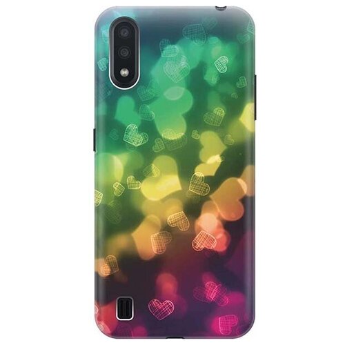 фото Чехол - накладка artcolor для samsung galaxy a01 с принтом "сердечки" re:pa