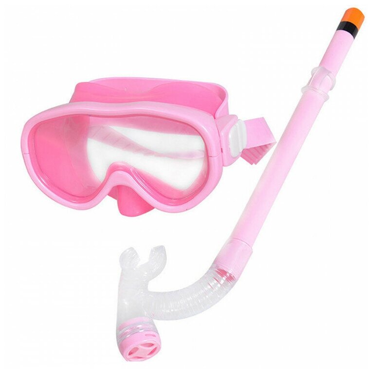 Набор для плавания маска+трубка E33114-6 ПВХ, розовый