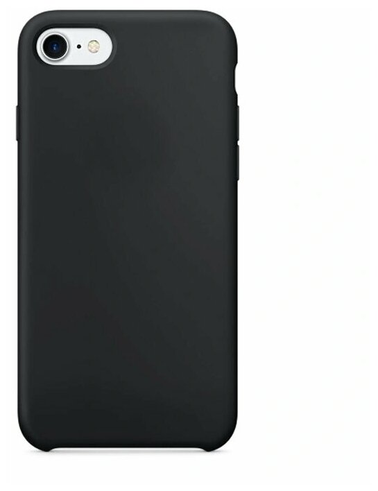 Чехол накладка для iPhone SE 2020 с подкладкой из микрофибры / для айфон СЕ 2020 / черный