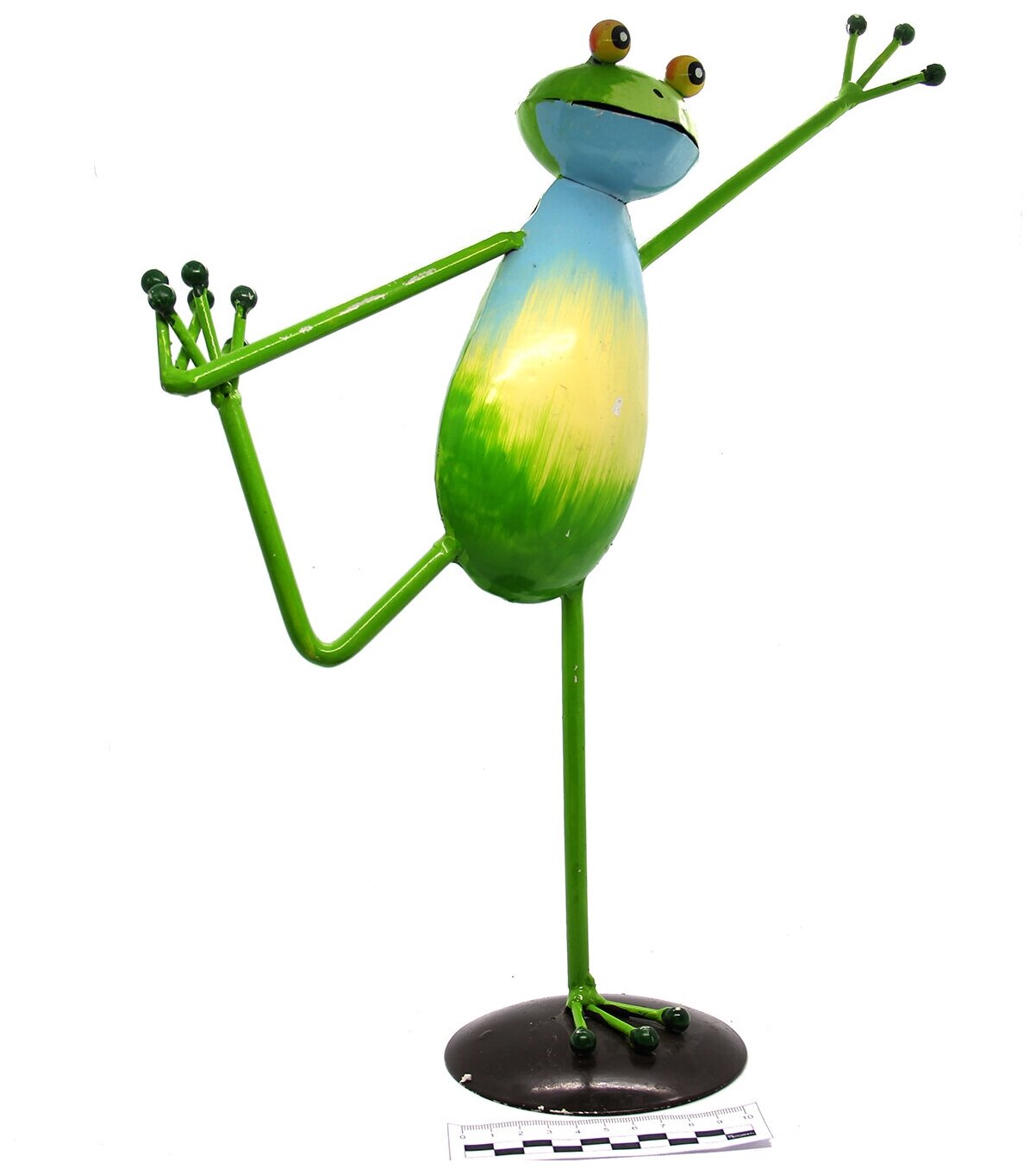 Статуэтка "Лягушка-Йог Поза танцующий Шива", металл, 29*11*47 см, Индия