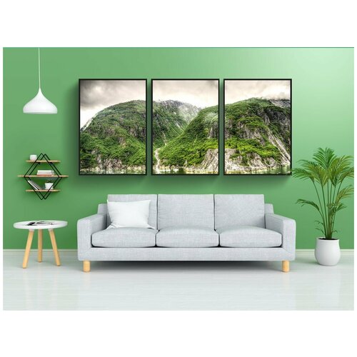 фото Набор модулных постеров для интерьера "hdr, tracy arm fjord, аляска" 60x90 см. в тубусе, без рамки lotsprints
