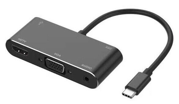 Док станция с Type-C на HDMI+VGA+Audio+USB 3.0 Fixtor OT-9573S