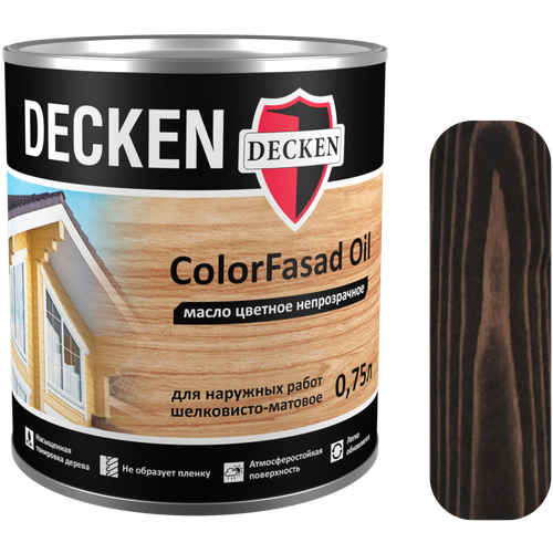 Масло цветное непрозрачное Decken ColorFasad Oil тёмно-коричневый 0,75