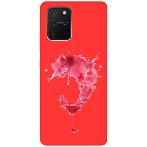 Матовый чехол Cocktail Splash для Samsung Galaxy S10 Lite / Самсунг С10 Лайт с 3D эффектом красный силиконовый чехол с принтом cocktail splash для samsung galaxy s10 самсунг с10
