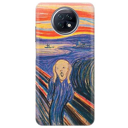 фото Ультратонкий силиконовый чехол-накладка для xiaomi redmi note 9t с принтом "крик" gosso