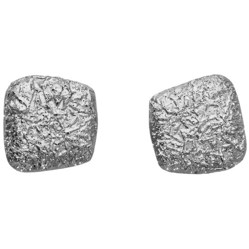 Серьги SI - Stile Italiano пусеты Stoffa из серебра 925 с покрытием черным родием