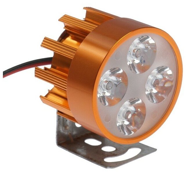 Фара cветодиодная для мототехники, 4 LED, IP67, 4 Вт, направленный свет - фотография № 1