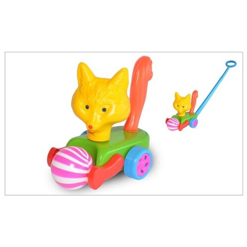 Каталка с мячиком Лиса, PL7052