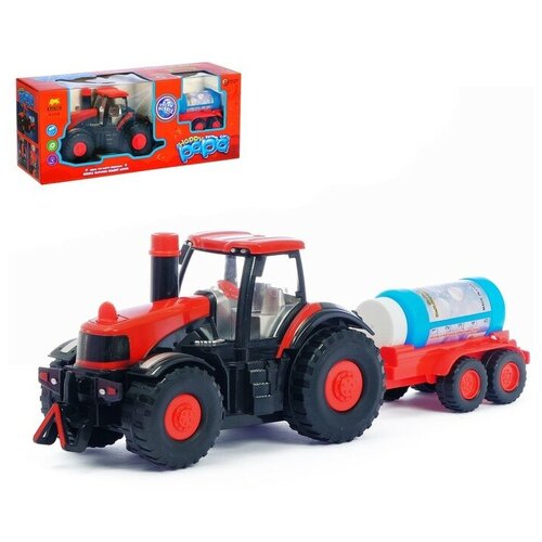 Трактор «Фермер», с мыльными пузырями, работает от батареек, свет и звук мыльные пузыри панды 3 5 × 2 5 × 14 см