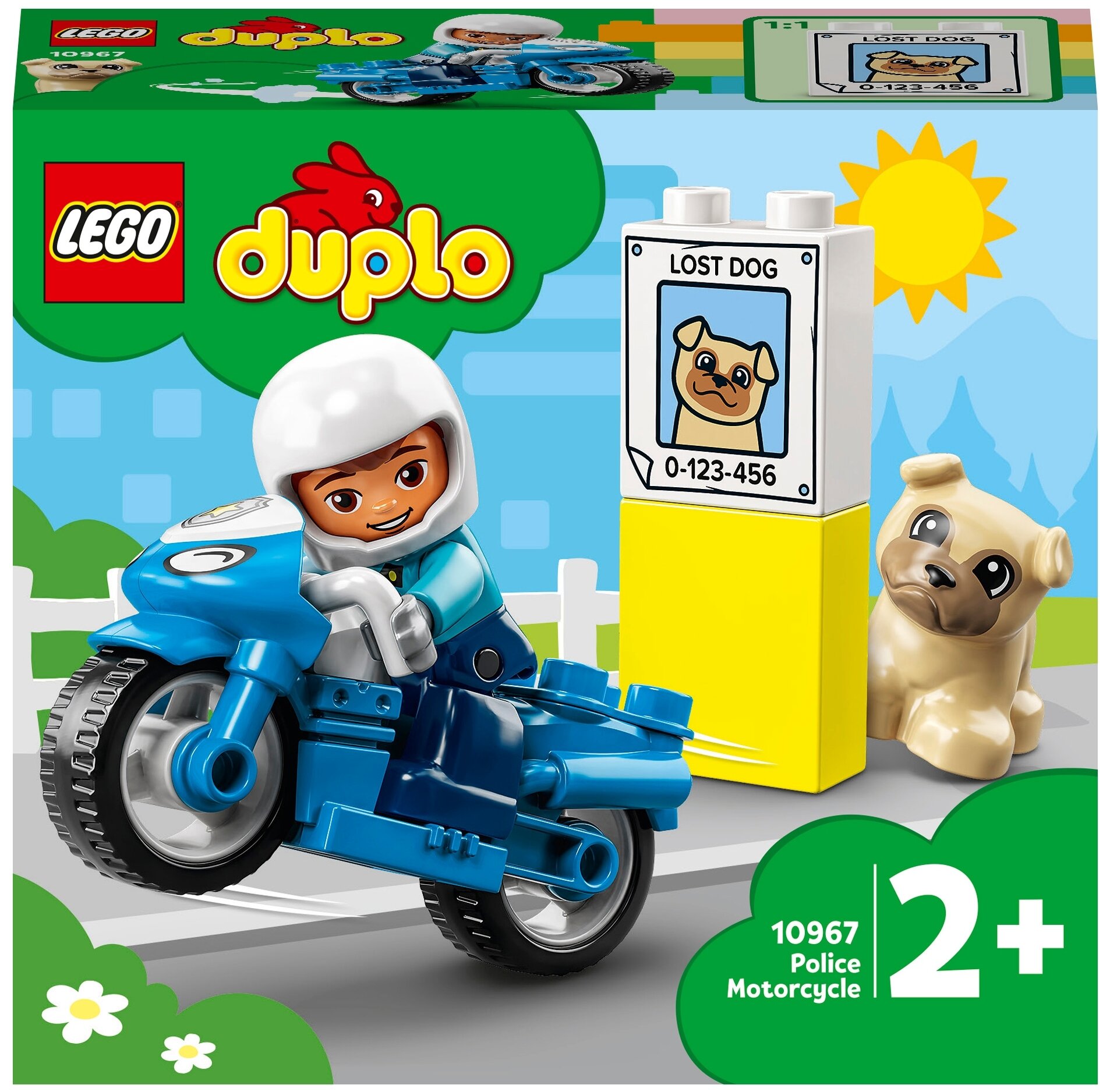 Конструктор LEGO DUPLO 10967 "Полицейский мотоцикл" - фото №2