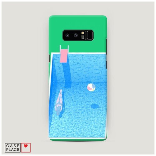 фото Чехол пластиковый samsung galaxy note 8 минималистичный бассейн case place