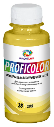 Колеровочная паста Profilux Proficolor универсальный (стандартные цвета) №28 охра 0.1 л - фотография № 1