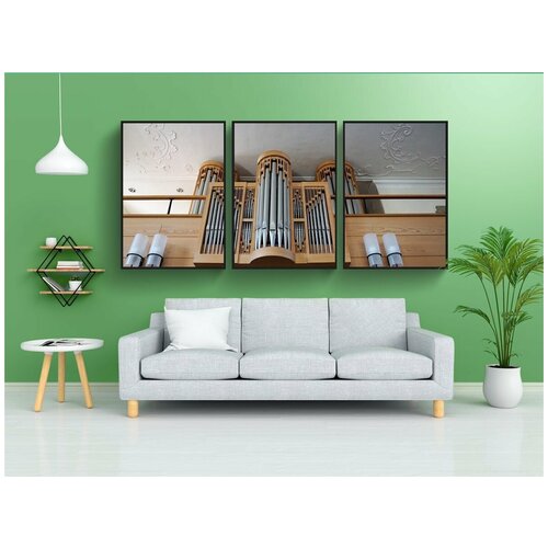 фото Набор модулных постеров для интерьера "архитектура, дом, внутри" 60x90 см. в тубусе, без рамки lotsprints