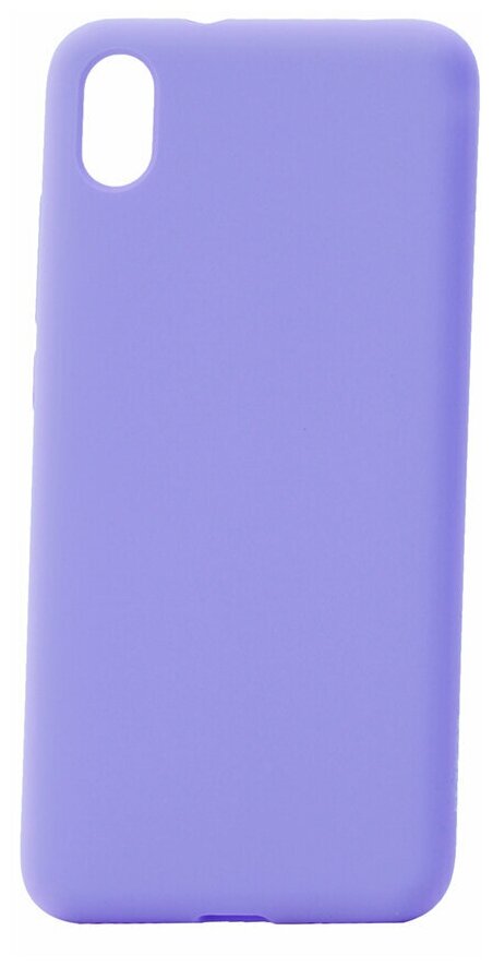 Чехол на Xiaomi Redmi 7A Kruche Silicone Plain Lilac purple, противоударный пластиковый кейс, защитный силиконовый бампер, софттач накладка однотонная