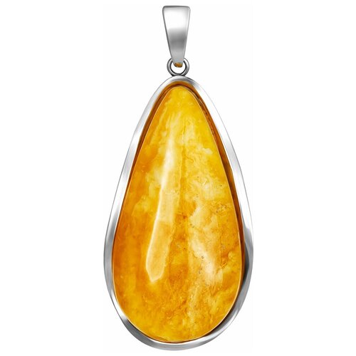 фото Amberholl крупная подвеска из цельного балтийского янтаря медового цвета «лагуна»