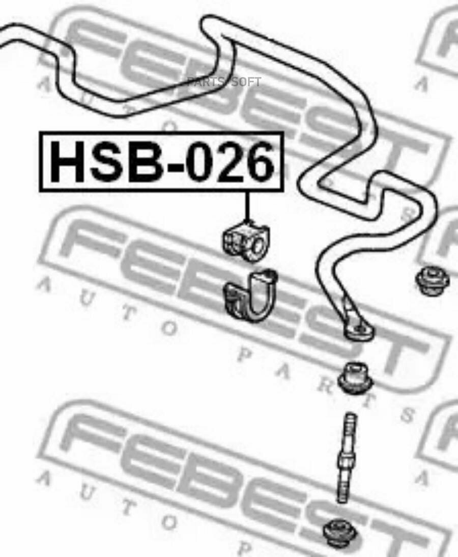 FEBEST HSB-026 втулка переднего стабилизатора D21