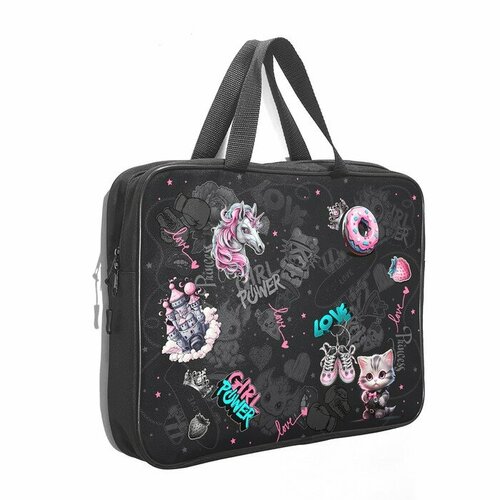 Папка с ручками текстильная А4 370 х 280 х 60 мм Stavia Единорог 1330₽