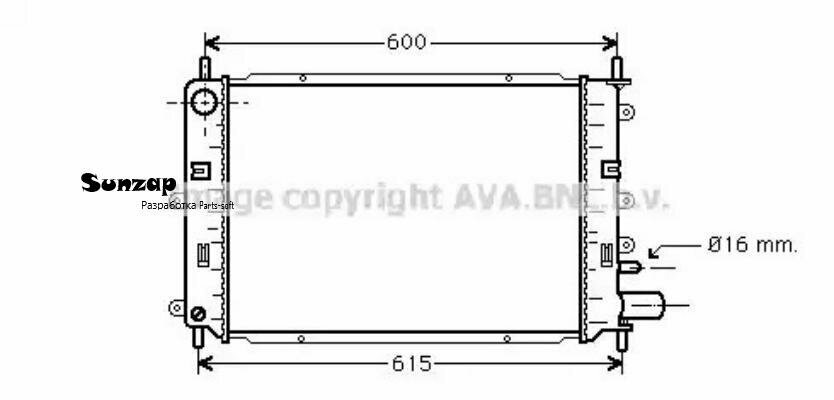 AVA FD2152 Радиатор системы охлаждения