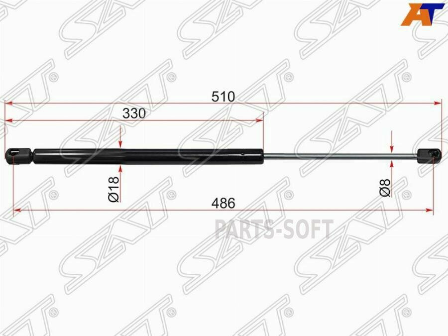 SAT ST-5C6827550 Амортизатор крышки багажника VOLKSWAGEN JETTA 11-