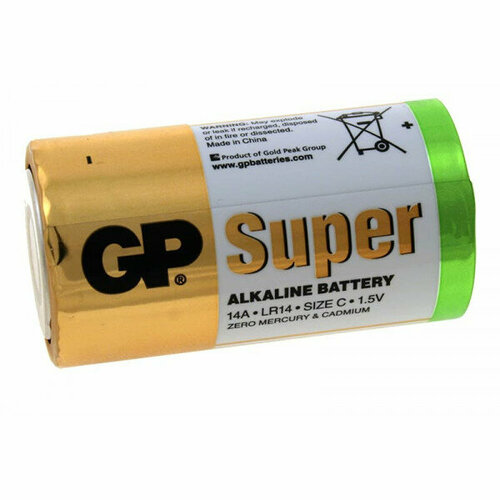 Батарейка GP Super Alkaline C 1 шт (LR14) 14A BC2 GP 176370 батарейка алкалиновая c baby lr14 gp super 10 шт