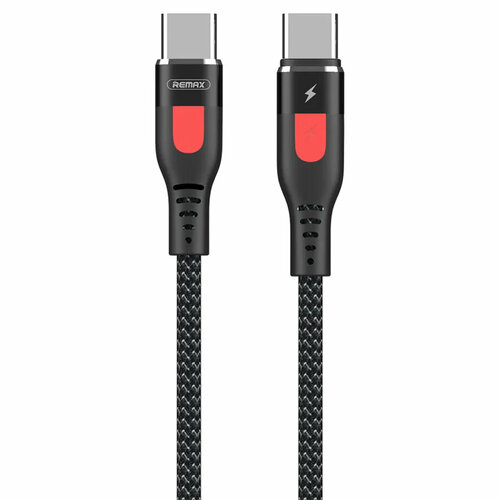 Кабель USB-C REMAX RC-151cc Super Type-C - Type-C, 4.5A, 1 м, черный кабель usb c remax rc 151cc super type c type c 4 5a 1 м серый