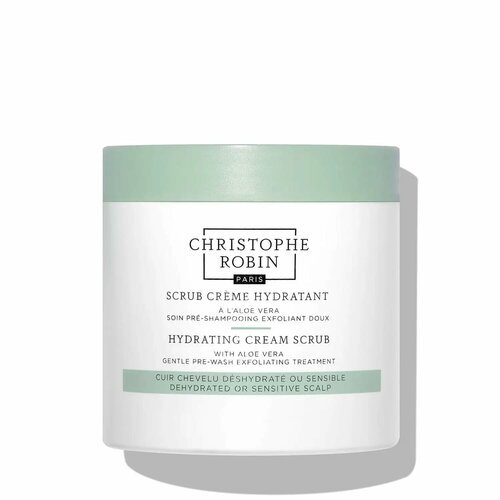 Крем-скраб глубокого увлажнения для кожи головы перед мытьем CHRISTOPHE ROBIN Hydrating Cream Scrub with aloe vera 250ml