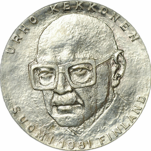 Монета 50 марок 1981 80 лет со дня рождения президента Урхо Кекконен Финляндия банкнота номиналом 1 марка 1963 года финляндия au