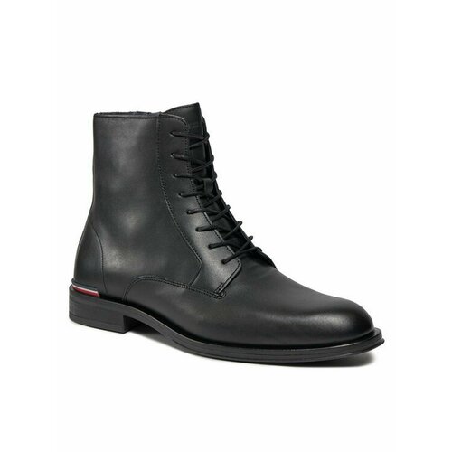 Ботинки TOMMY HILFIGER, размер EU 45, черный ботинки tommy hilfiger fm0fm03773 черный размер 44