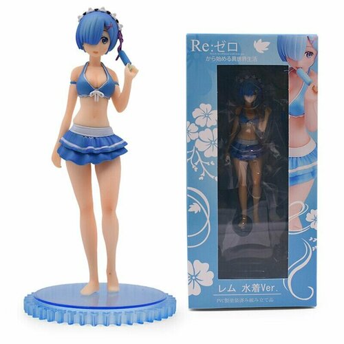 Фигурка Рем Жизнь с нуля в другом мире / Re Zero Rem (14см) 23cm rem anime re life in a different world from zero exq rem christmas costume ver pvc action figure figurine model toys gift