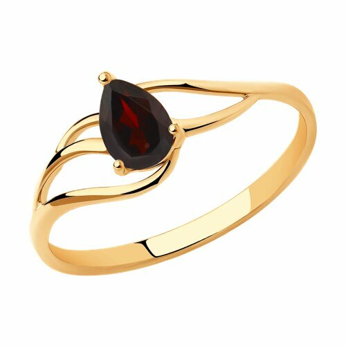 Кольцо Diamant online, красное золото, 585 проба, гранат