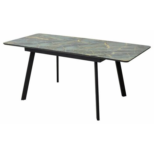 Стол аруба 140 шторм, стекло / черный М-City