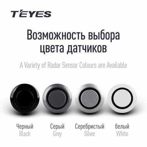 Передние парктроники Teyes R1 для CC3 CC2 Plus SPRO Plus TPRO2 белые 11900₽
