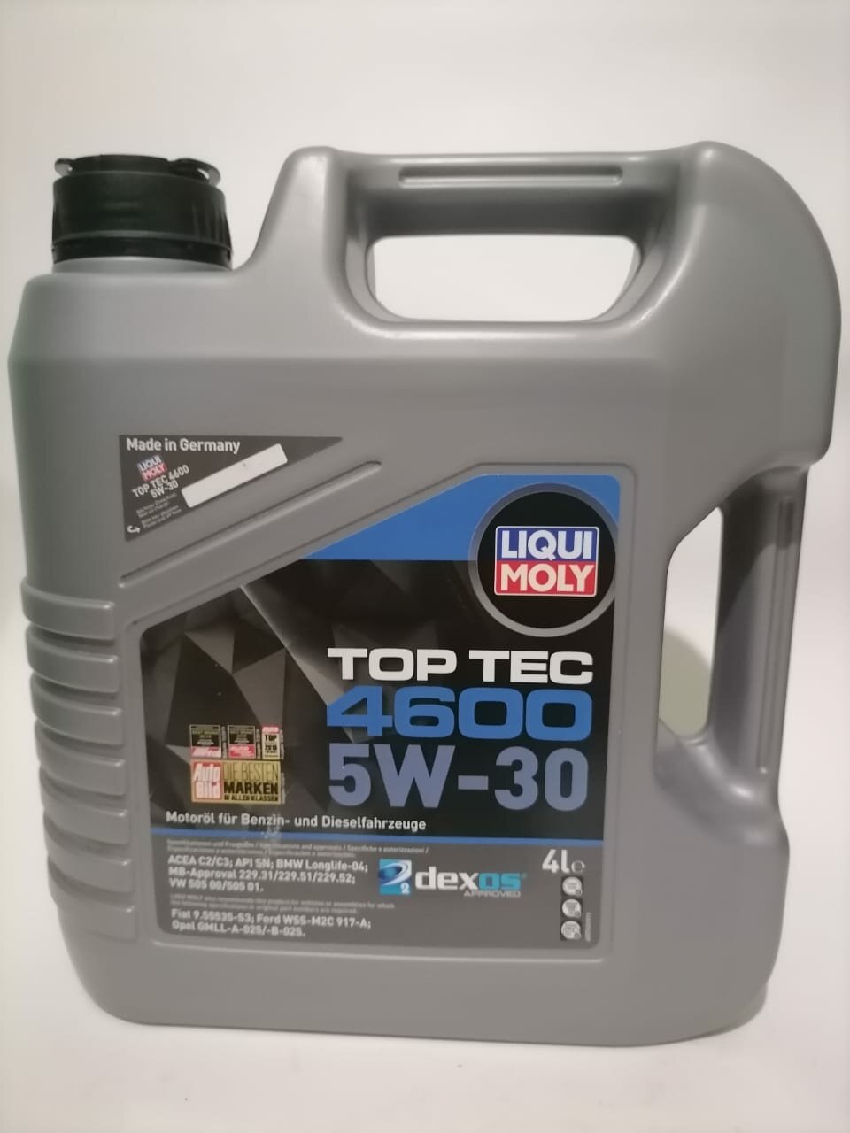 Моторное масло синтетическое LIQUI MOLY Top Tec 4600 5W-30, 4л, артикул 3763