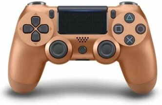 Беспроводной Bluetooth геймпад для PlayStation 4. Джойстик совместимый с PS4, PC и Mac, устройства Apple, устройства Android, золото