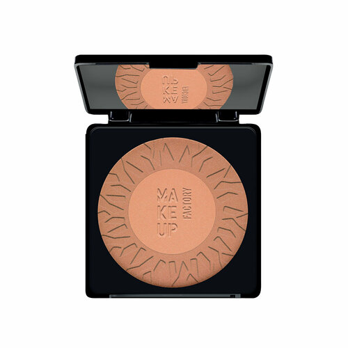 MAKE UP FACTORY Пудра для лица компактная бронзирующая MINERAL GLOW BRONZER 05 естественный сияющий 1617₽