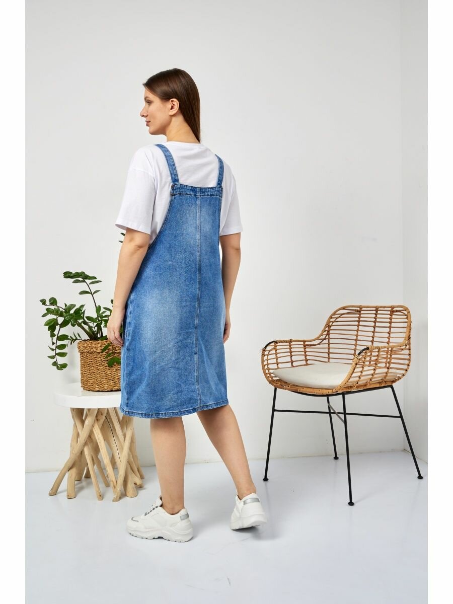 Сарафан  Весна - Лето 2023, размер 6XL, голубой — фото 1