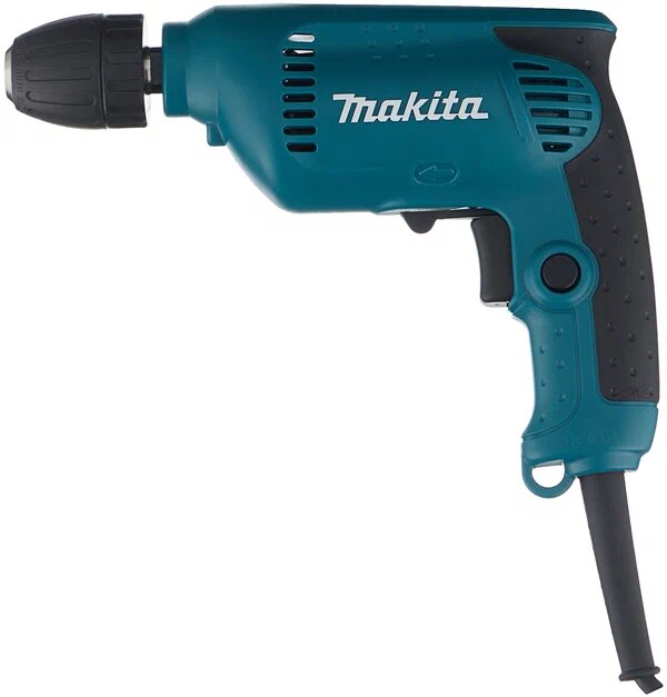 Безударная дрель Makita 6413, 450 Вт, без аккумулятора бирюзовый