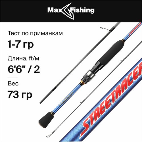 спиннинг для рыбалки abu garcia carabus extreme 622uls 0 5 4гр 185 см для ловли форели микродижга и рокфишинга удилище спиннинговое ультралайт Спиннинг для рыбалки Maximus Streetracer 20UL 1-7гр, 200 см, для ловли форели, микродижга и рокфишинга / удилище спиннинговое, ультралайт